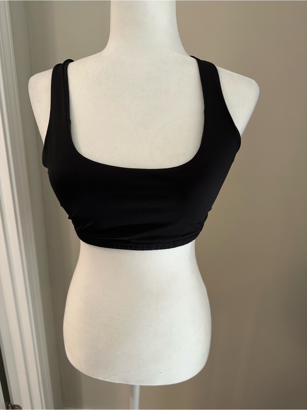 SPANX Black Scoop-Neck Sports Bralette